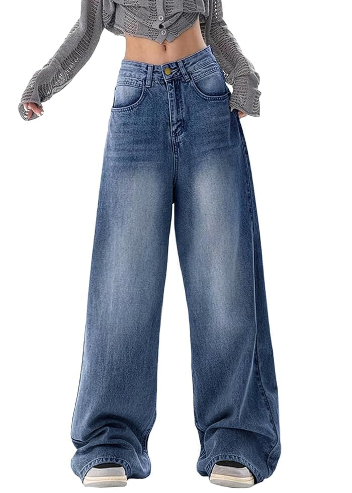 Vintage Oversized High Waisted Baggy Wide Leg Denim Pants