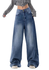 Vintage Oversized High Waisted Baggy Wide Leg Denim Pants