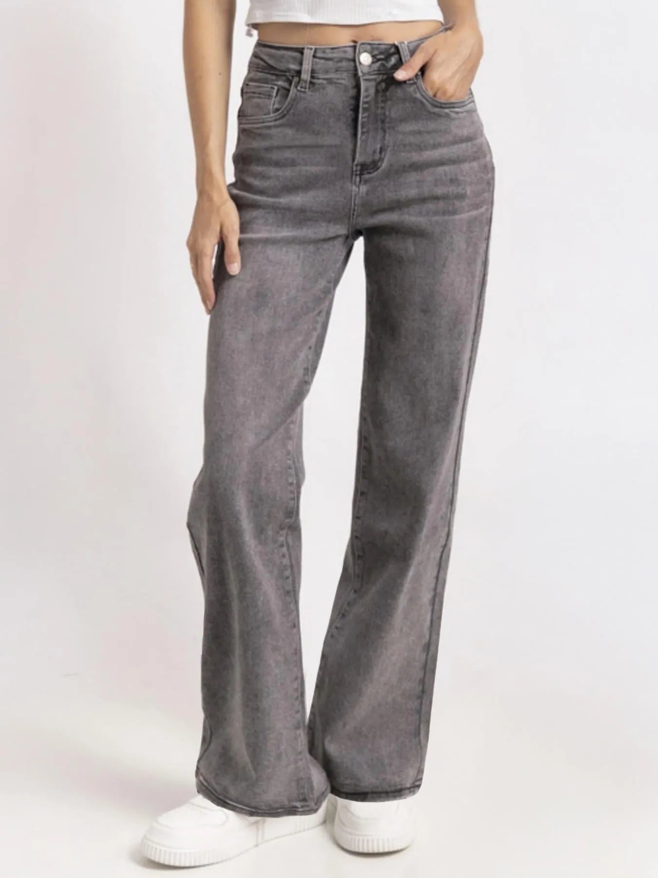 Comfort-Flex Wide Leg Denim Jeans