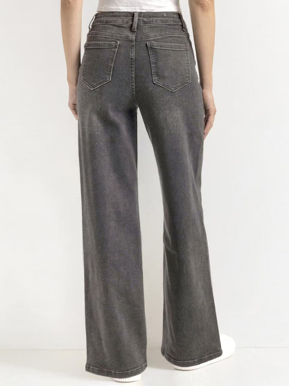 Comfort-Flex Wide Leg Denim Jeans