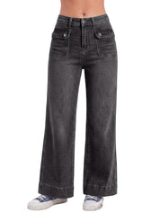 High Waist Stretchy Baggy Wide Leg Denim Pants