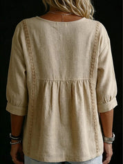 Women's V Neck Lace Blouses