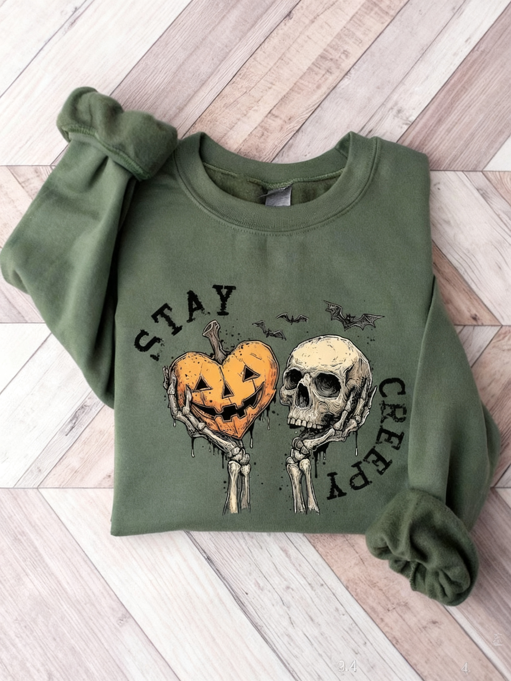 Retro Stay Creepy Halloween Sweatshirt