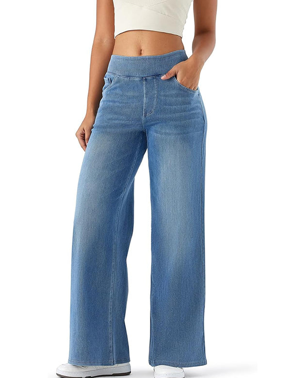 High Waisted Stretchy Denim Pants