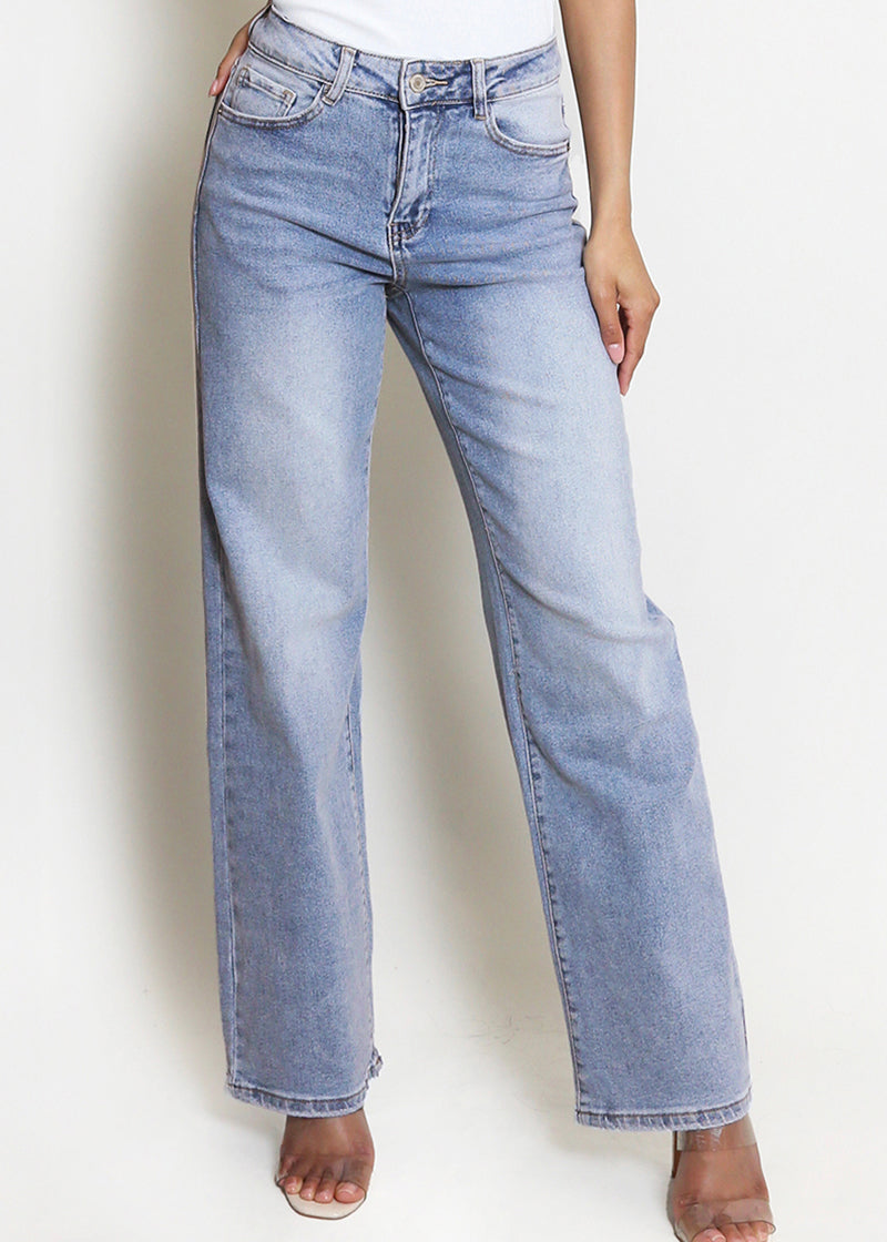 Comfort-Flex Wide Leg Denim Jeans