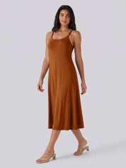 Adjustable Strap Dress Built-in Bra