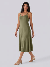 Adjustable Strap Dress Built-in Bra