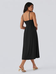 Adjustable Strap Dress Built-in Bra