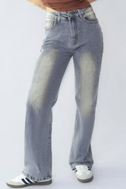 Comfort-Flex Wide Leg Denim Jeans