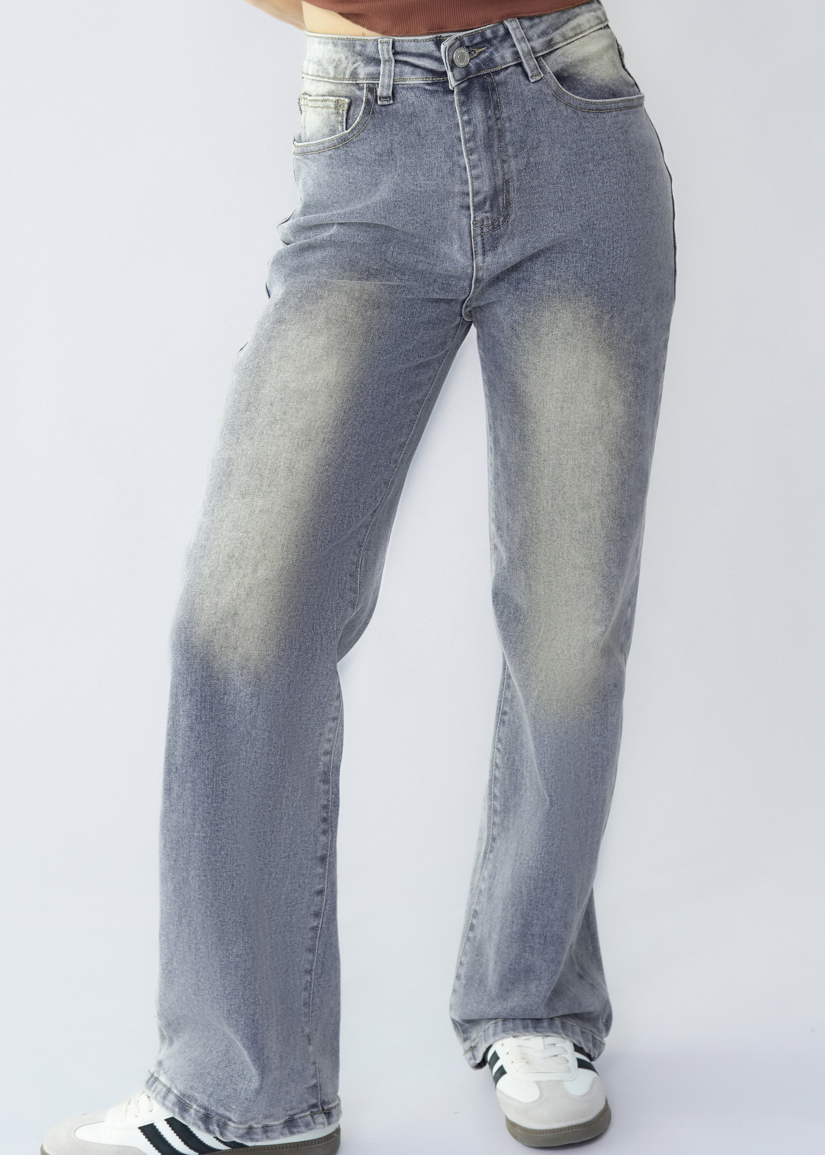 Comfort-Flex Wide Leg Denim Jeans