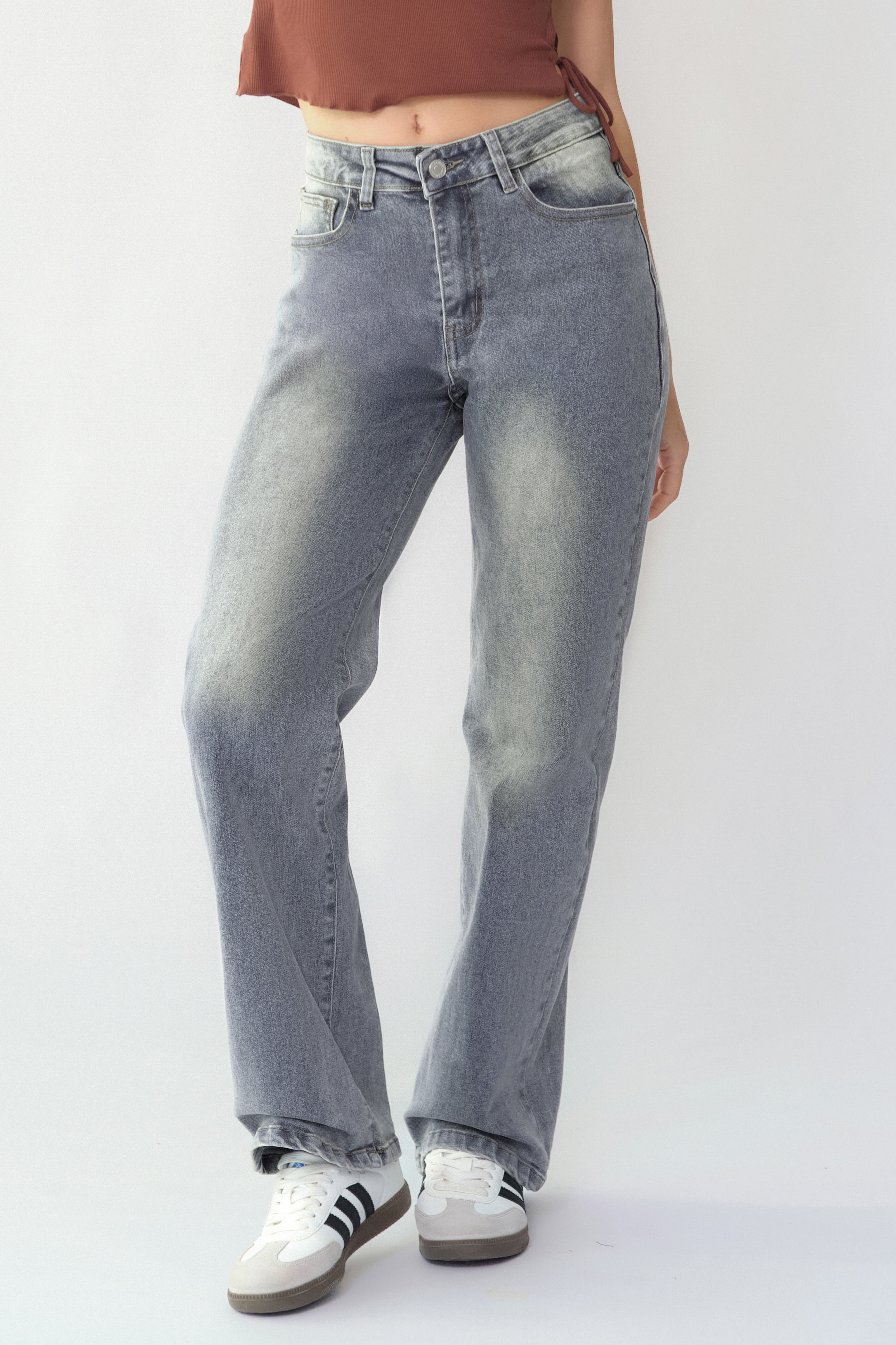 Comfort-Flex Wide Leg Denim Jeans