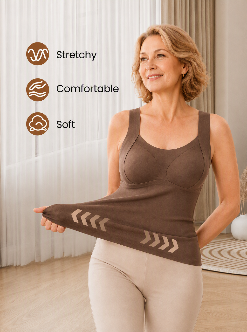 Thermal Tank Top with Built-in Bra
