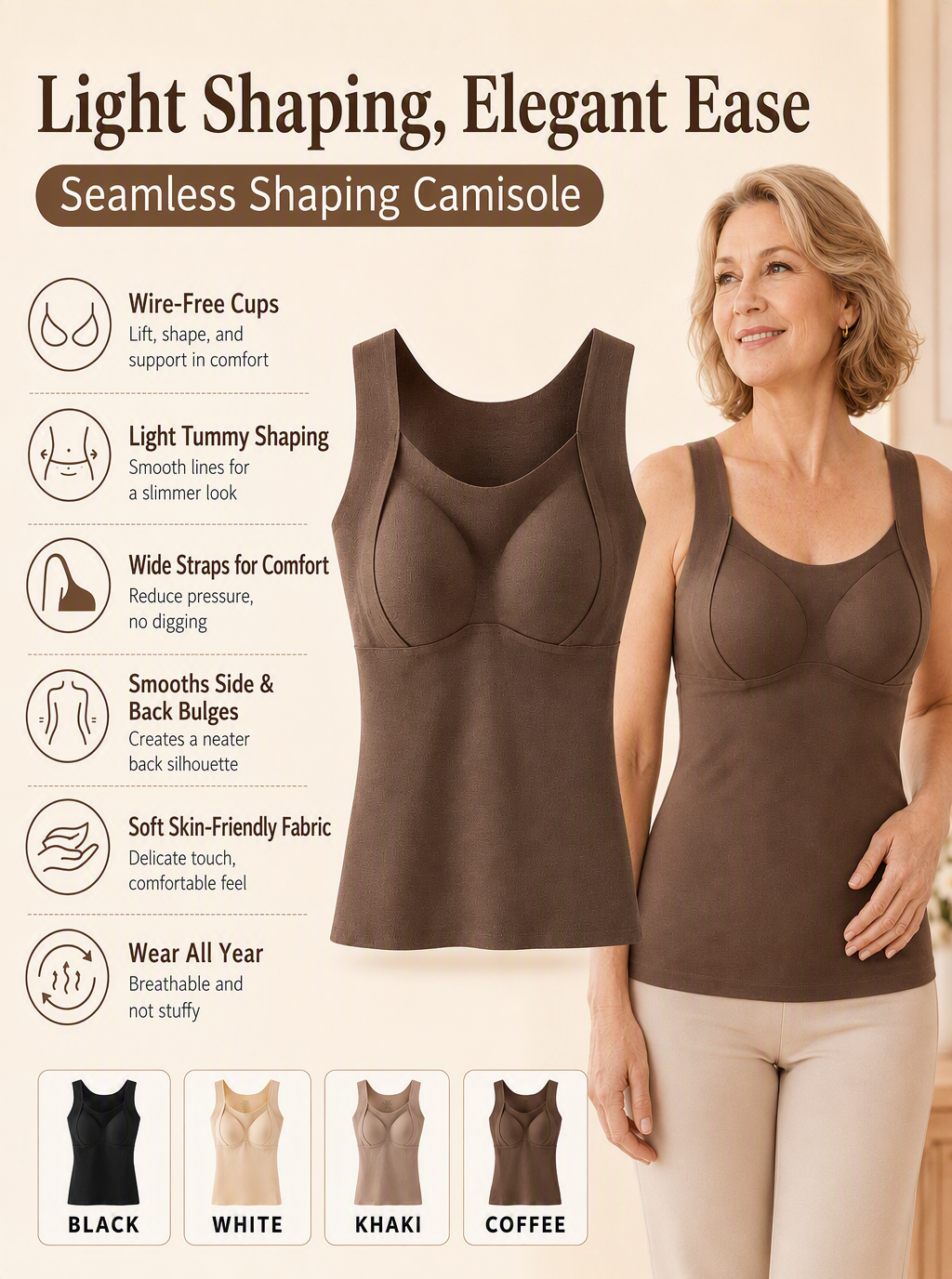 Thermal Tank Top with Built-in Bra